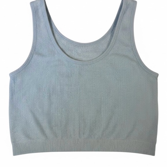 Cali Sport Tops - Cali Sport Women’s Ribbed Sports Crop Tank Baby blue SZ MED Athletic Wear